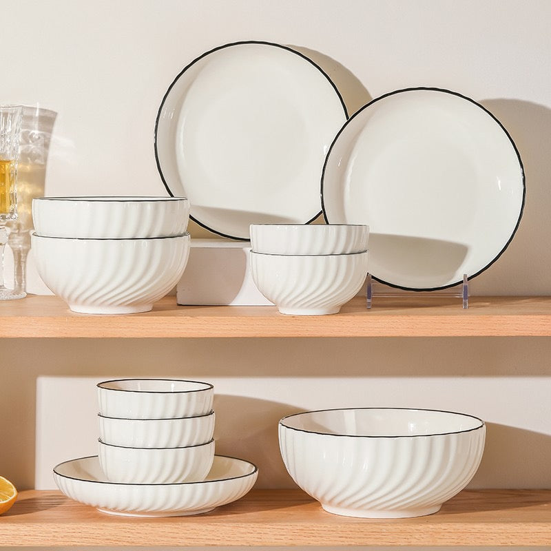 Modern Minimalist Style Ceramic Plates & Bowls