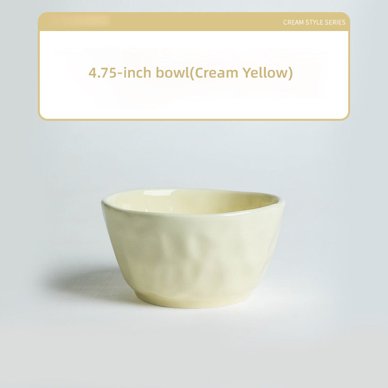 Pastel Glazed Creamy Ceramic Dinnerware