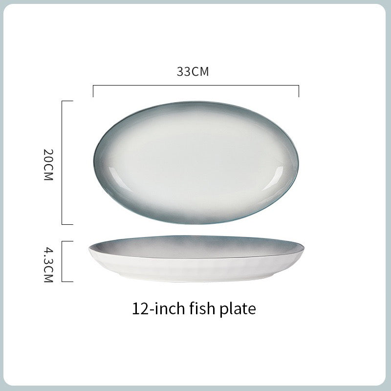 European Gradient Ceramic Dinnerware Set