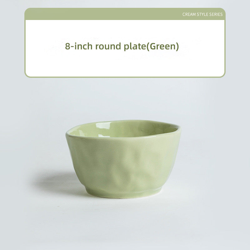 Pastel Glazed Creamy Ceramic Dinnerware