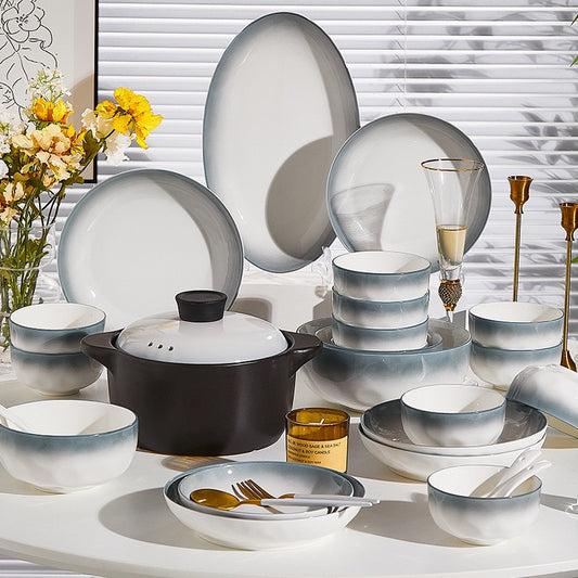 European Gradient Ceramic Dinnerware Set