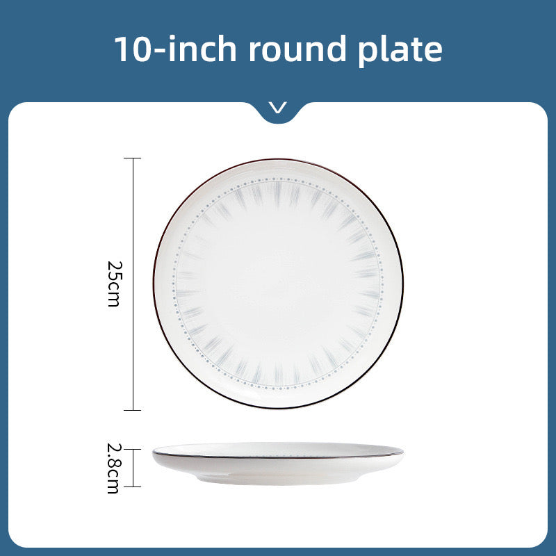 Minimalist Retro Glazed Ceramic Dinnerware Set