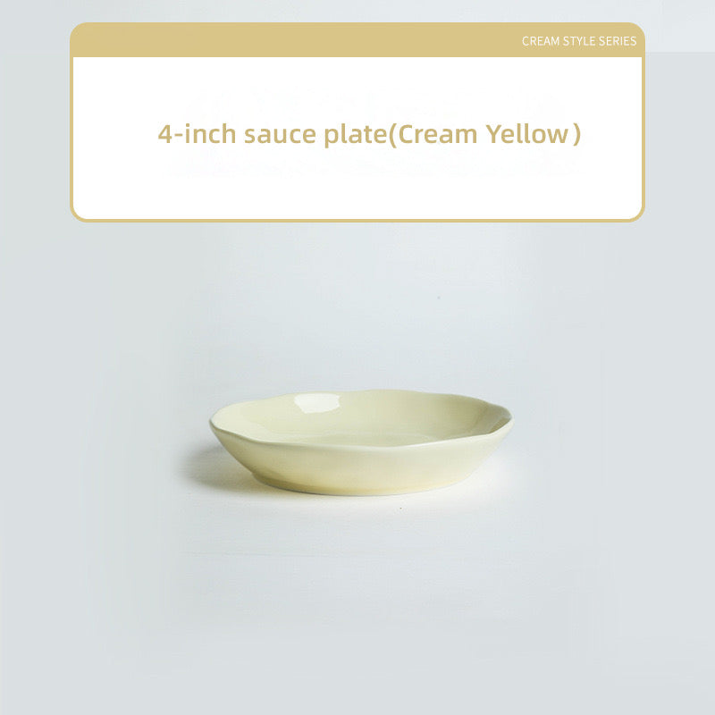 Pastel Glazed Creamy Ceramic Dinnerware